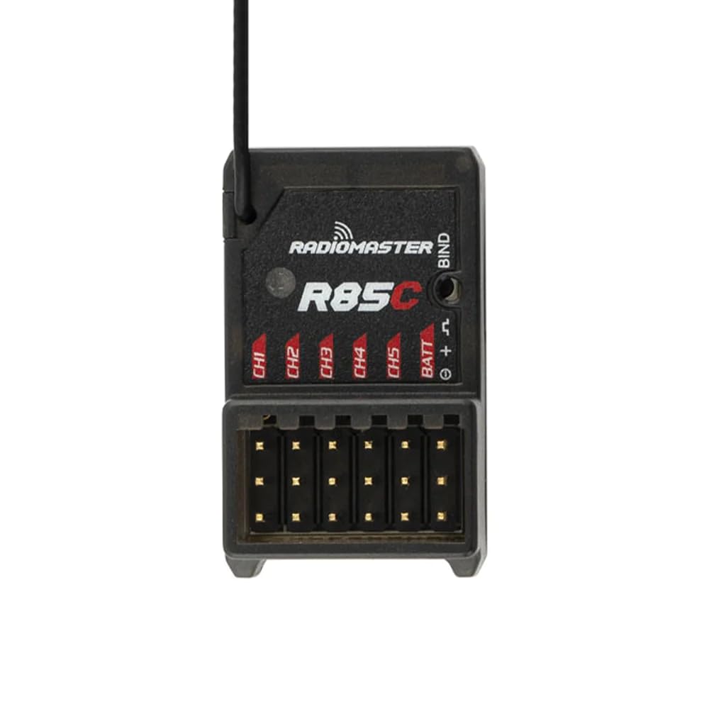 RadioMaster ER85C 5CH 2.4GHz D8/D16/SFHSS Compatible Receiver External Antenna - RadioMaster RC Receiver (HELIDIRECT)