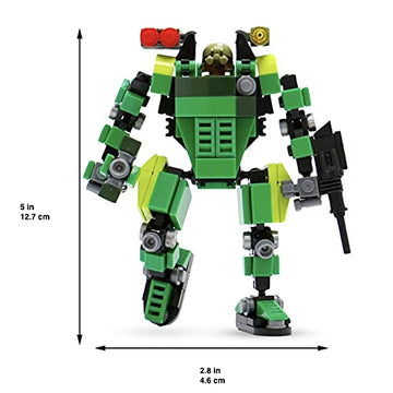 Mybuild Mecha Frmae 5 Mech Suit Building Sets Toy Building Block Green Trooper Mf05-G01