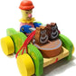Prime Choice Toys Wooden Drum Musical Pull Along, Baby Early Walking Rope Toy, Vehicle For Babies, Wood, Multi Color (Pack Of 1)