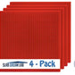 Slabdreamlab 12'X12' Baseplate For All Major Building Bricks And Blocks (Flame Red, 4-Pack)