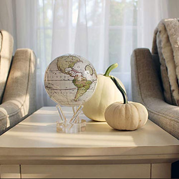 Mova Globe Antique Terrestrial White 4.5'