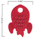 Poppies Red The Rocket Bpa-Free Silicone Suction Cup Teether, Sensory, Bath Toy