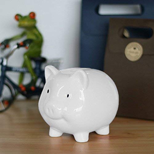White Piggy Banks for Girls Boys Kids A New for White Piggy Bank for Boys Girls Kids mature-themed Coin Bank (Whtie)
