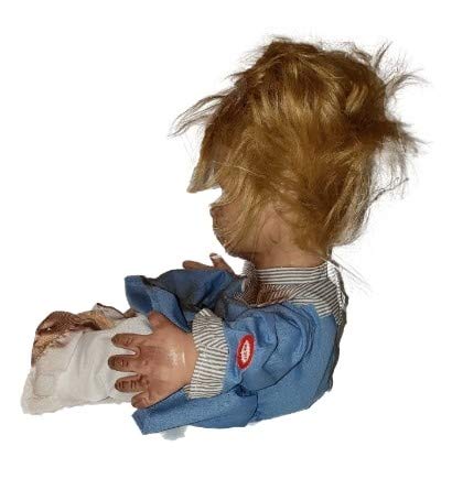 Morris Costumes Creepy Crying Doll Baby Ugly Haunted Doll Animatronics Spooky Decor Scary Halloween Decorations Indoor, Scary Haunted House Dolls Props
