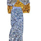 Kids Sequence Crop Top and Pants Set, Silver and Gold, Dance Costume (Standard, Gold & Silver, 910 Yr)
