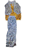 Kids Sequence Crop Top and Pants Set, Silver and Gold, Dance Costume (Standard, Gold & Silver, 910 Yr)