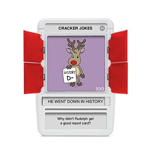 100 PICS Christmas Jokes Family Game - Secret Santa Stocking Stuffer and Travel Card Games