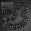 Round Disco Bead Necklace Pack of 12 Black by Blinkee