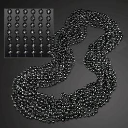 Round Disco Bead Necklace Pack of 12 Black by Blinkee