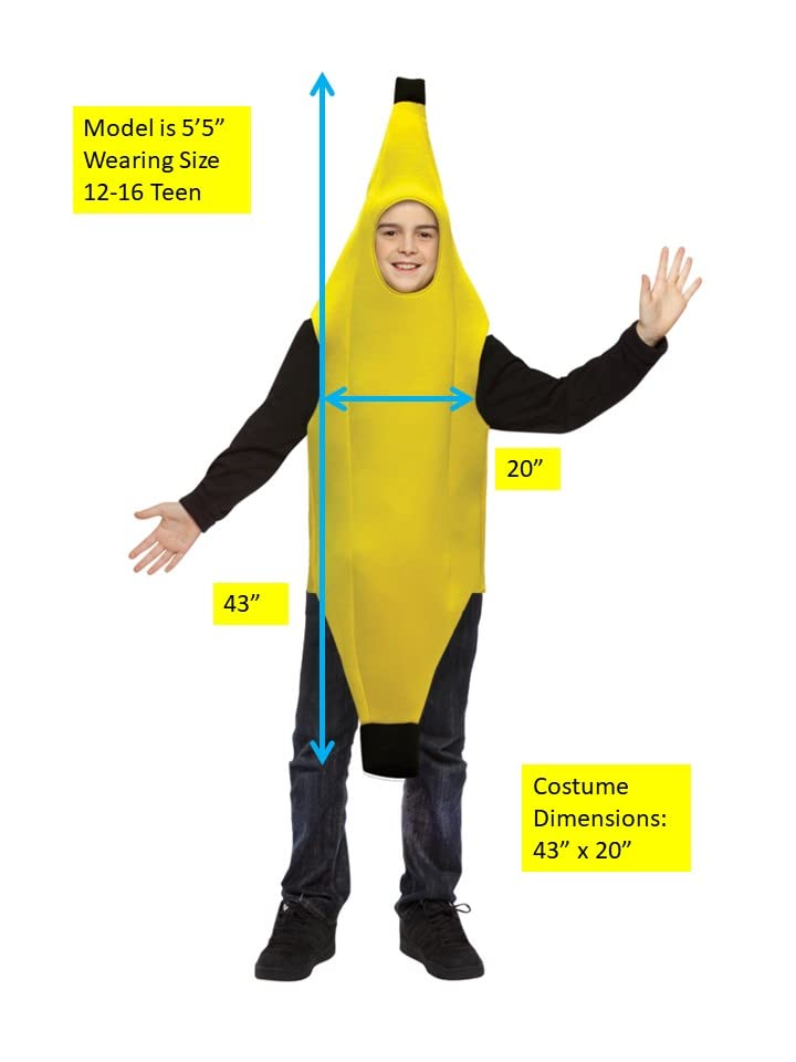 Rasta Imposta Ultimate Banana Tropical Fruit Halloween Costume, Teen Size
