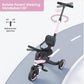 newyoo Toddler Tricycle TR007, Large Pink Bike with Push Handle, Backrest & Safety Belt for 1-3 Year Olds