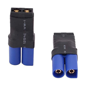 2 Pairs RC LiPo Battery Connector Adapter Compatible with Traxxas Lipo Battery Plug to EC5 Male Female on ESC Charger