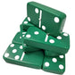 Marion Domino Double 6 Green Jumbo Tournament Professional Size With Spinners In Elegant Black Velvet Case.