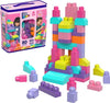 Mega Bloks First Builders Toddler Blocks Toys Set, Big Building Bag With 80 Pieces And Storage, Pink, Ages 1+ Years