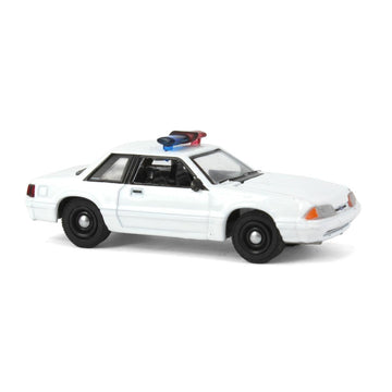Truck 1/64 1987-93 Ford Mustang Ssp, Blank White With Light Bar, Hot Pursuit, Glt43008