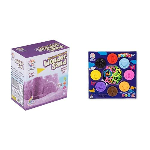 RatnaS Wonder Sand 500 Grams For Play Smooth Sand For Kids (Purple 500 Grams), One Big Mould Inside (Without Tray) And Fantasy 