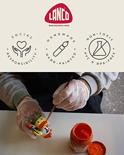 Lanco Pilot Rubber Duck Bath Toy | All Natural, Organic, Eco Friendly, Squeaker | Imported From Barcelona, Spain