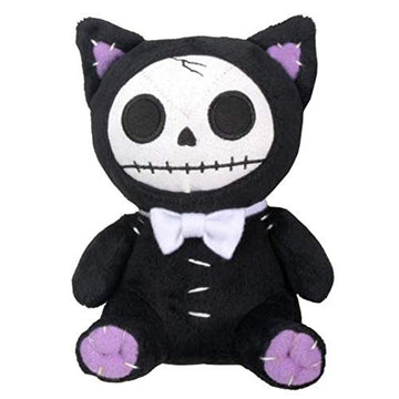 Summit Collection Furrybones Black Cat Mao Mao Wearing White Bow Tie Small Plush Doll