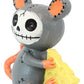 Ebros Gift Small Furry Bones Muenster Mouse Rat Mice With Giant Cheese Skeleton Monster Figurine 3' Tall Collectible Furrybones Skulls Skeletons In Halloween Costume Miniature Macabre Ossuary Statue