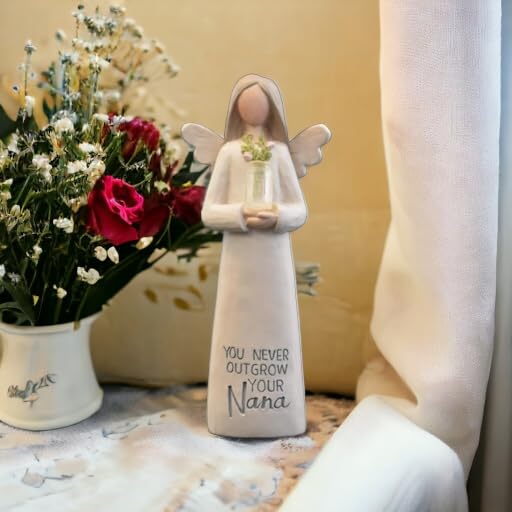 Cwi Gifts Blossom Bucket Angel Figurine You Never Outgrow Your Nana Guardian Angel Sentimental Gift 11730