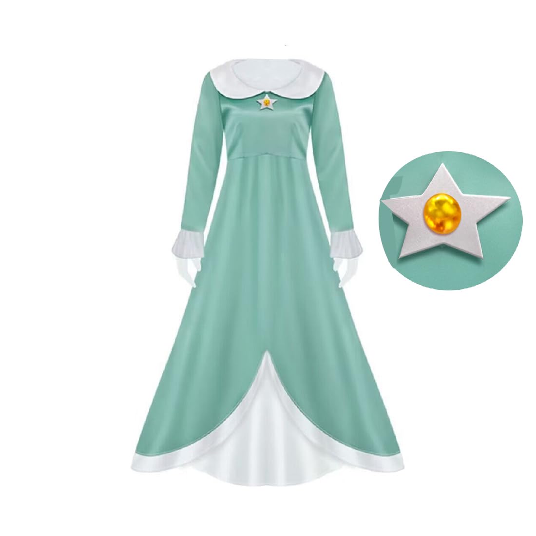 Mgacc Princess Peach Dress Princess Peach Cosplay Costume With Crown Kids Skirt For Halloween Party