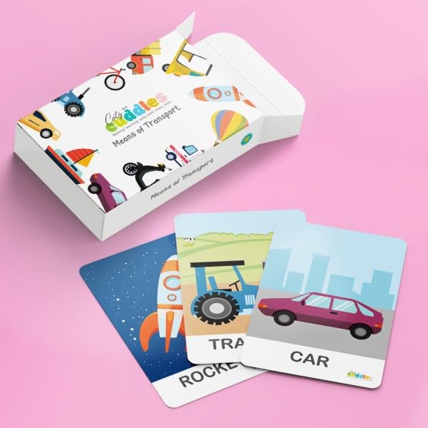 Cots And Cuddles The Transportation Set  Educational Early Learning Flashcards For Toddler Kid