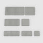 Classic Building Plate Assortment Pack, 50Pcs Light Gray Bulk Plates With 7 Size Building Plate Base Plate, Compatible With Lego