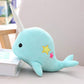 Casagood Cute Teal Narwhal Stuffed Animal Plush Toy Adorable Soft Whale Plushies Toys Stuffed Animals For Babieskids, Toddlers