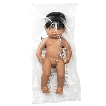 Miniland Educational - 15'' Hispanic Boy, Made In Spain, Anatomically Correct Baby Doll,4.33 H X 14.96 L X 6.69 W,Miniland31057