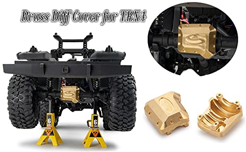 RCLions Brass Diff Cover Heavy Duty 69g Axles Gear Cover for TRX4 T4 Axles