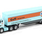 Kitmeer Diecast Truck Toy Car Model Removable Transport Container Lorry Vehicle With Light Pull Back Toy Boys (Sky-Blue)