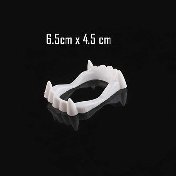Boieo White Vampire Fangs for Kids - Halloween Costume Props - Small Plastic