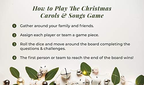 Christmas Carols & Song Game - Includes The Best and and Most Popular Carols and Songs in one Great Board Game. Add it to Your Collection for Your Christmas Party!