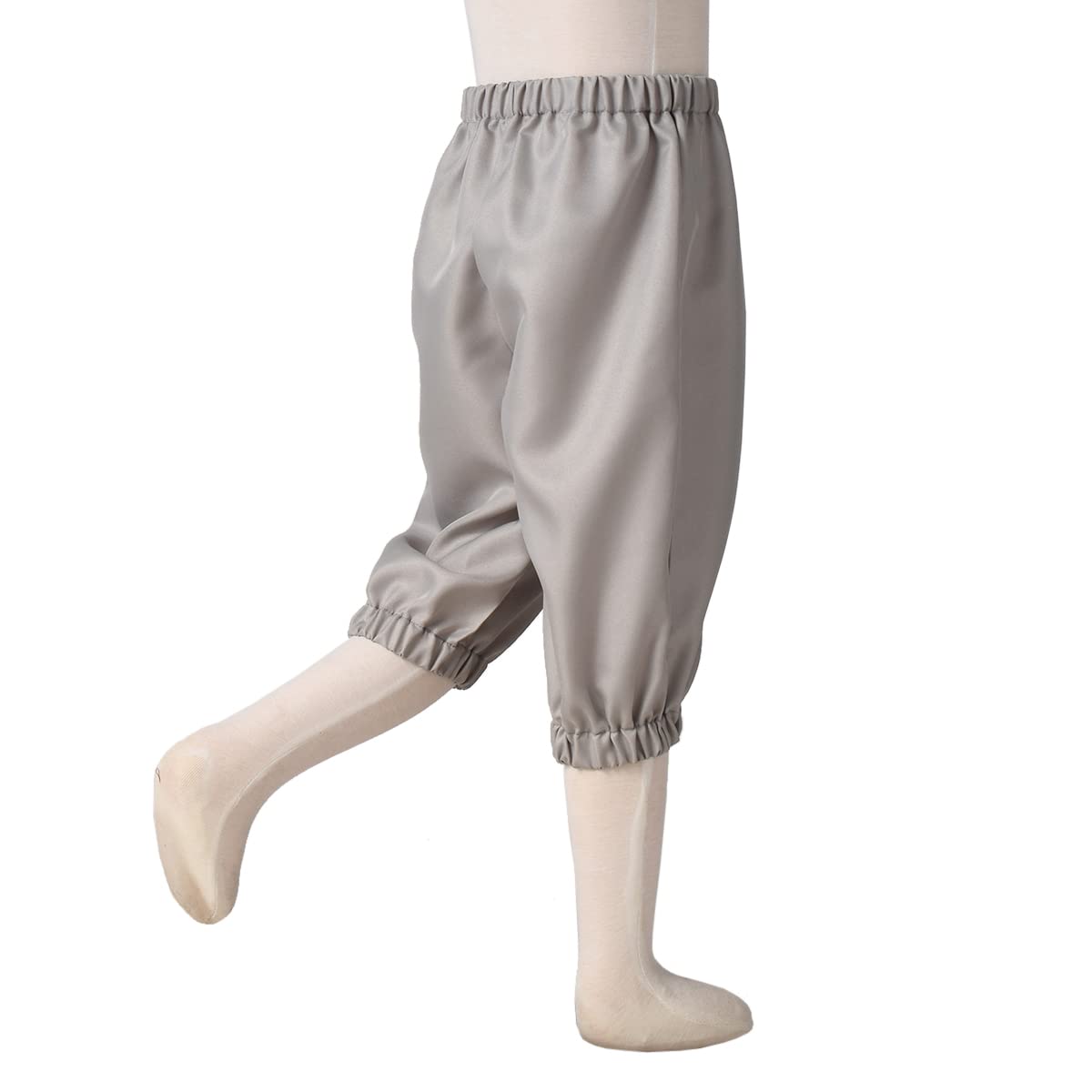 BPURB Boys Colonial Costume 18th Century Colonial Pilgrim Costume Boys Knicker Pants Grey