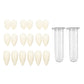 Secaden 9 Pairs Vampire Teeth 3 Sizes Fangs With Teeth Pellets For Halloween Party Cosplay Party Favors