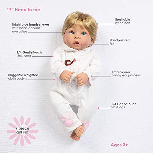 Paradise Galleries Realistic Reborn Baby Doll With Bassinet 9 Piece Gift Set, 17-Inch Birthday Gift For Kids Ages 3 And Up - Mol