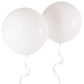 Oupking Giant 36 Inch White Balloons - Thick Latex White Big Round Balloons 6 Packs