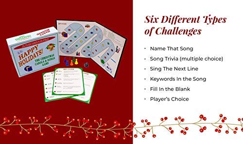 Christmas Carols & Song Game - Includes The Best and and Most Popular Carols and Songs in one Great Board Game. Add it to Your Collection for Your Christmas Party!