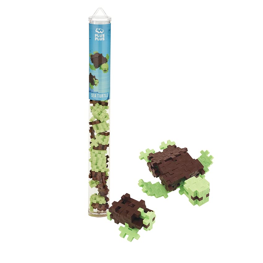 Plus Plus - Sea Turtle - 70 Pc Tube, Construction Building Stem/Steam Toy, Kids Mini Puzzle Blocks