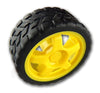 Universal Hub Bo Motor Wheels  Yellow Lightweight Plastic Wheels For Diy Robotics, Hobby Projects, And Educational Kits Pack Of