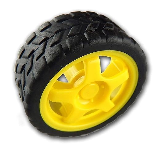 Universal Hub Bo Motor Wheels  Yellow Lightweight Plastic Wheels For Diy Robotics, Hobby Projects, And Educational Kits Pack Of