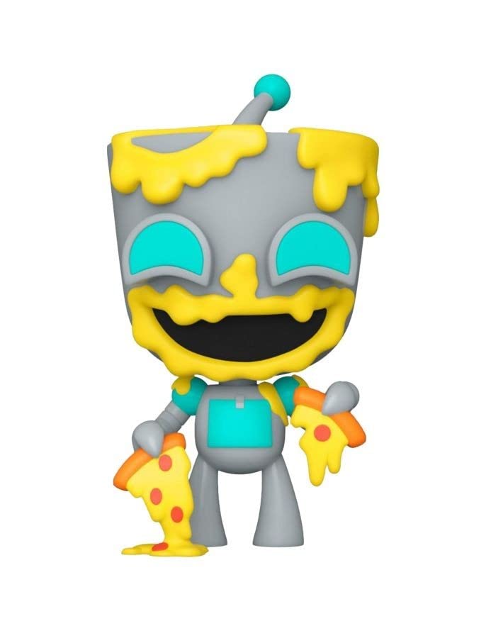 Funko Pop! Invader Zim - Gir Eating Pizza #1332 Vinyl Figure, Multicolour, Taille unique, Special Edition