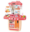 Toyikart Kids Kitchen Play Set with Lights, Sounds & Water Function  Pretend Cooking Stove, Oven, Utensils & Food Accessories |