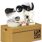 Az Trading & Import My Dog Piggy Bank - Robotic Coin Munching Toy Money Box (White With Black Spot)
