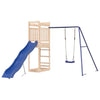 vidaXL Outdoor Kids Playset - Solid Pinewood Play Equipment with Swing Set, Wave Slide and Sandpit, Exciting Backyard Playground