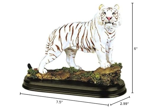 Stealstreet Ss-G-19718 White Tiger Collectible Wild Cat Animal Decoration Figurine Statue