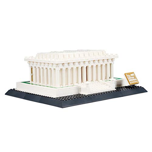 Apostrophe Games Lincoln Memorial Building Block Set (979 Pieces) Washington D.C. Lincoln Memorial Famous Landmark Series - Arch