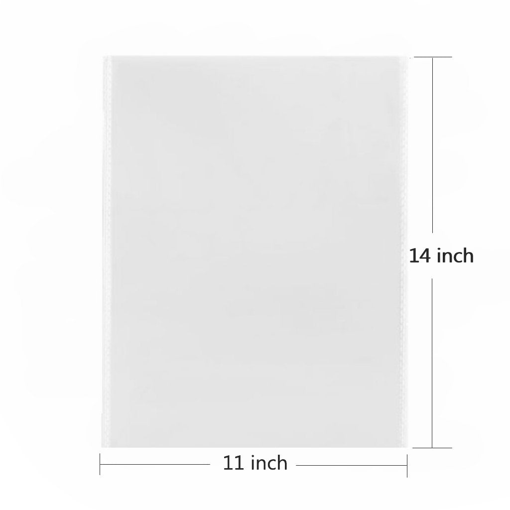 200 Large Cello Bags 11x14 with Twist Ties - 1.4mils Thickness OPP Flat Plastic Bags for Christmas Wedding Mug Bakery Cookie Gif