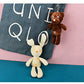 Vickypop Animal Plush Keychain Cute Rabbit Stuffed Toy And Interesting Backpack Doll Pendant For Friends (Ox Rabbit)