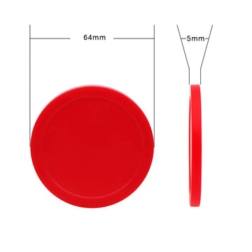 Beryler 5 Pack Air Hockey Red Replacement, 2.5' In Diameter, Thicker Pucks For Game Tables, Accessories, Equipment
